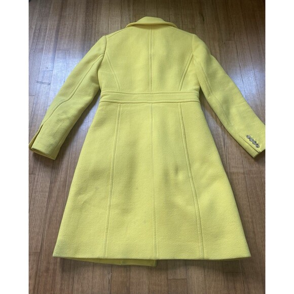 J. Crew Double Cloth Manifattura di Carmignano Italian Wool Coat 4 Yellow READ - Picture 10 of 13